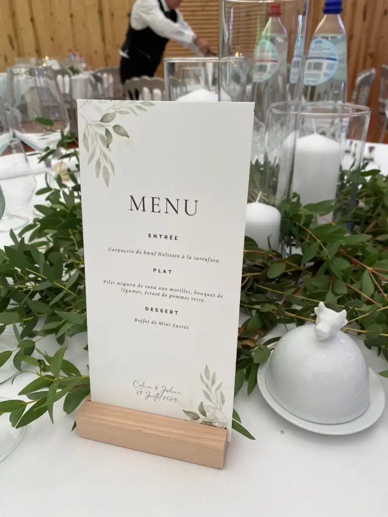 Menus papier